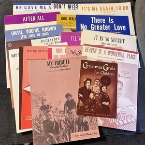Sheet Music Vintage 1950s 1960s 1970s Lot Of 22 see description for list